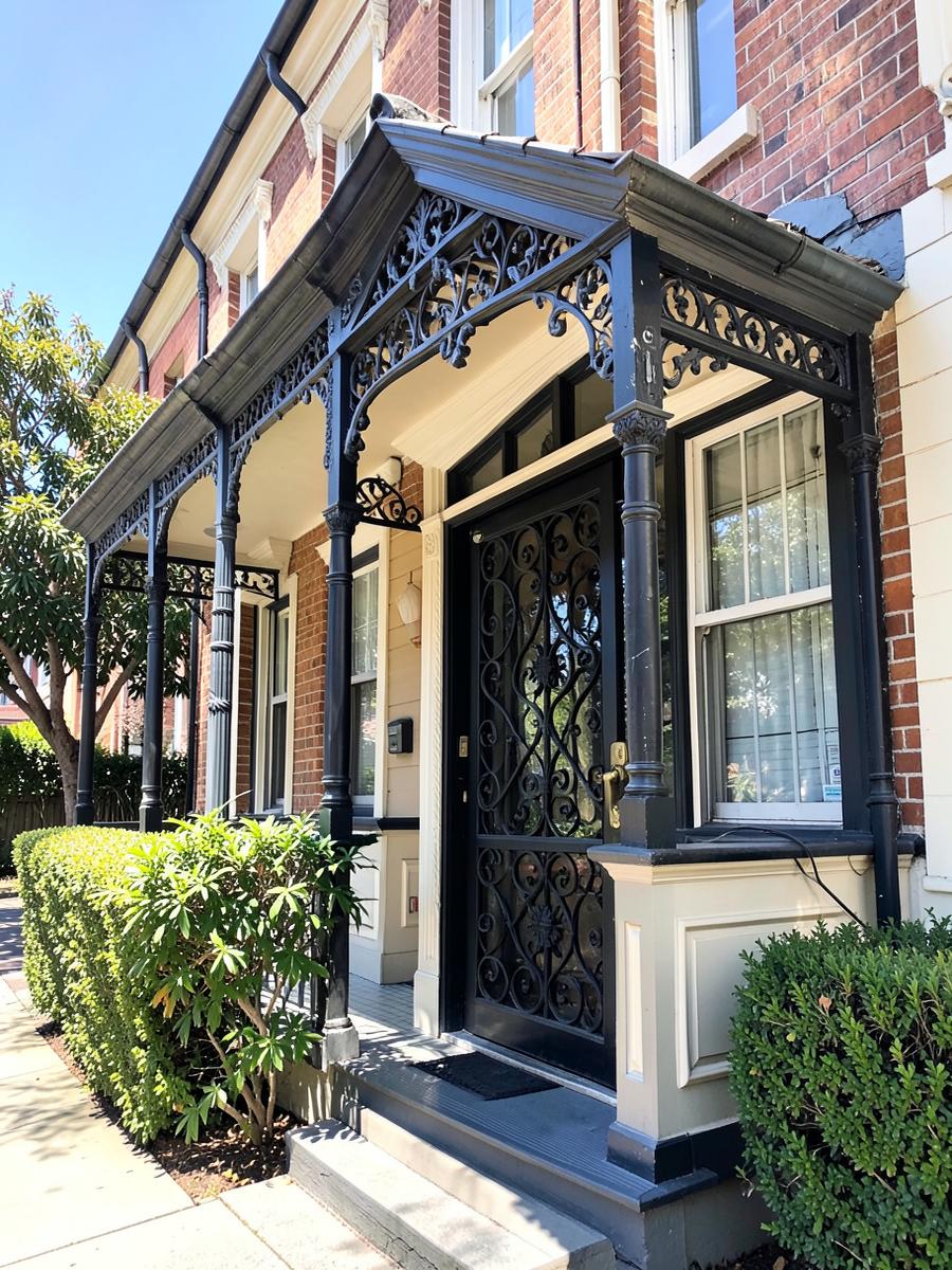 Heritage Melbourne home fitted with a custom black security door